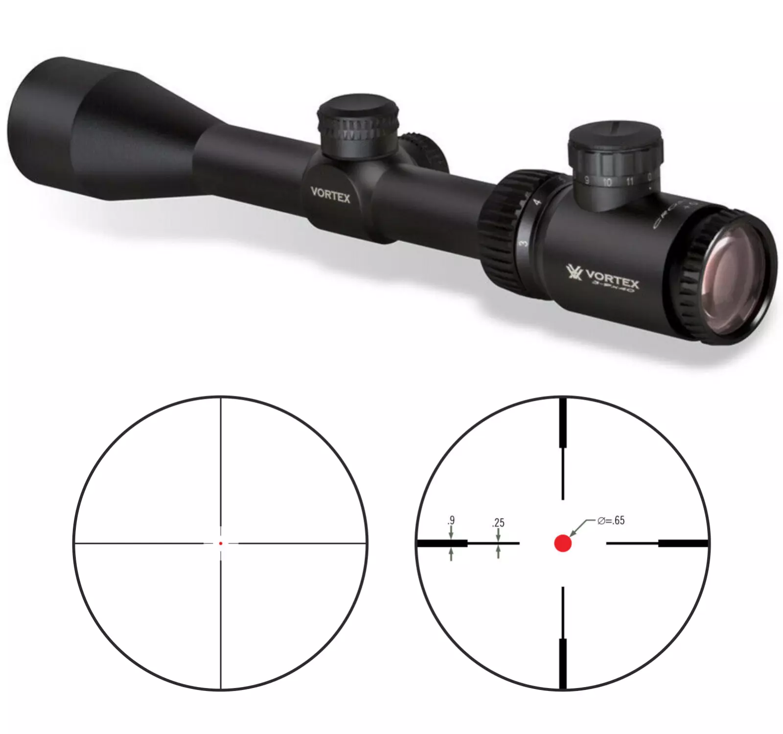 Vortex Crossfire II 3-9x40 V-Brite Illuminated (CF2-31025)